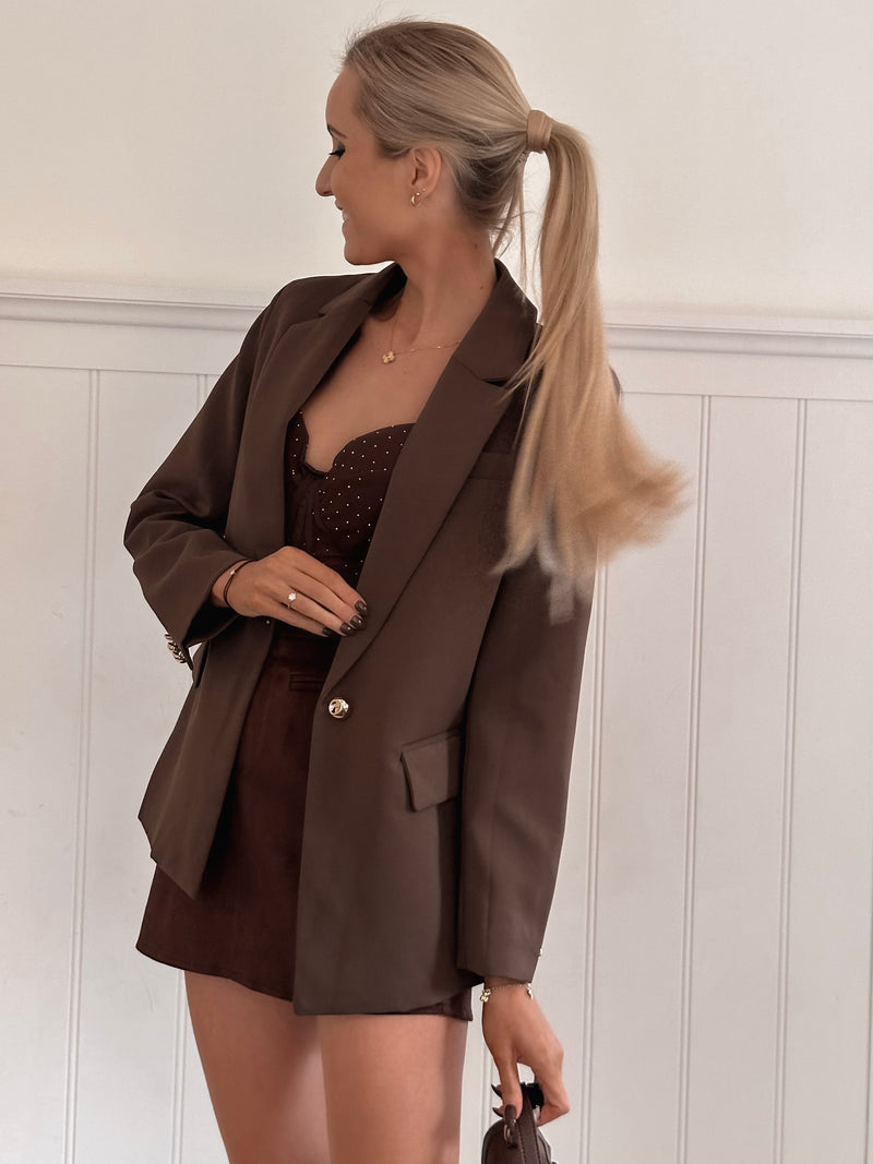 The Perfect Chocolate Blazer