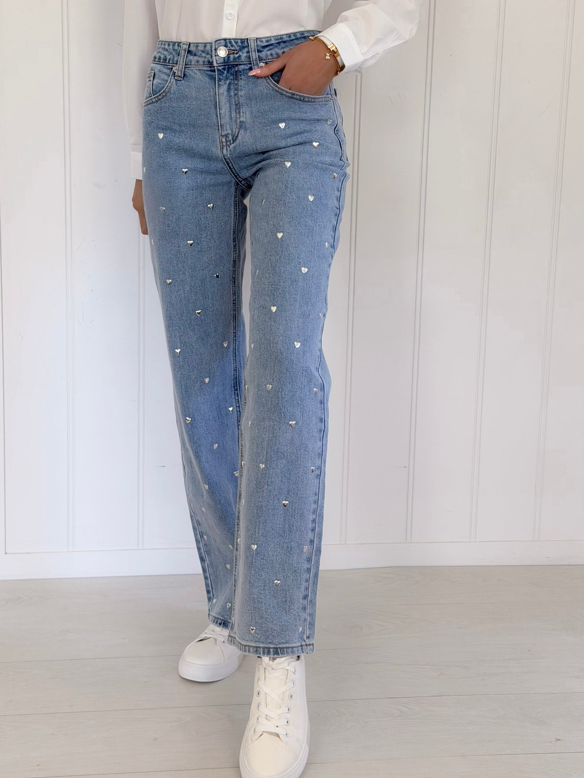 Heart Studs Jeans
