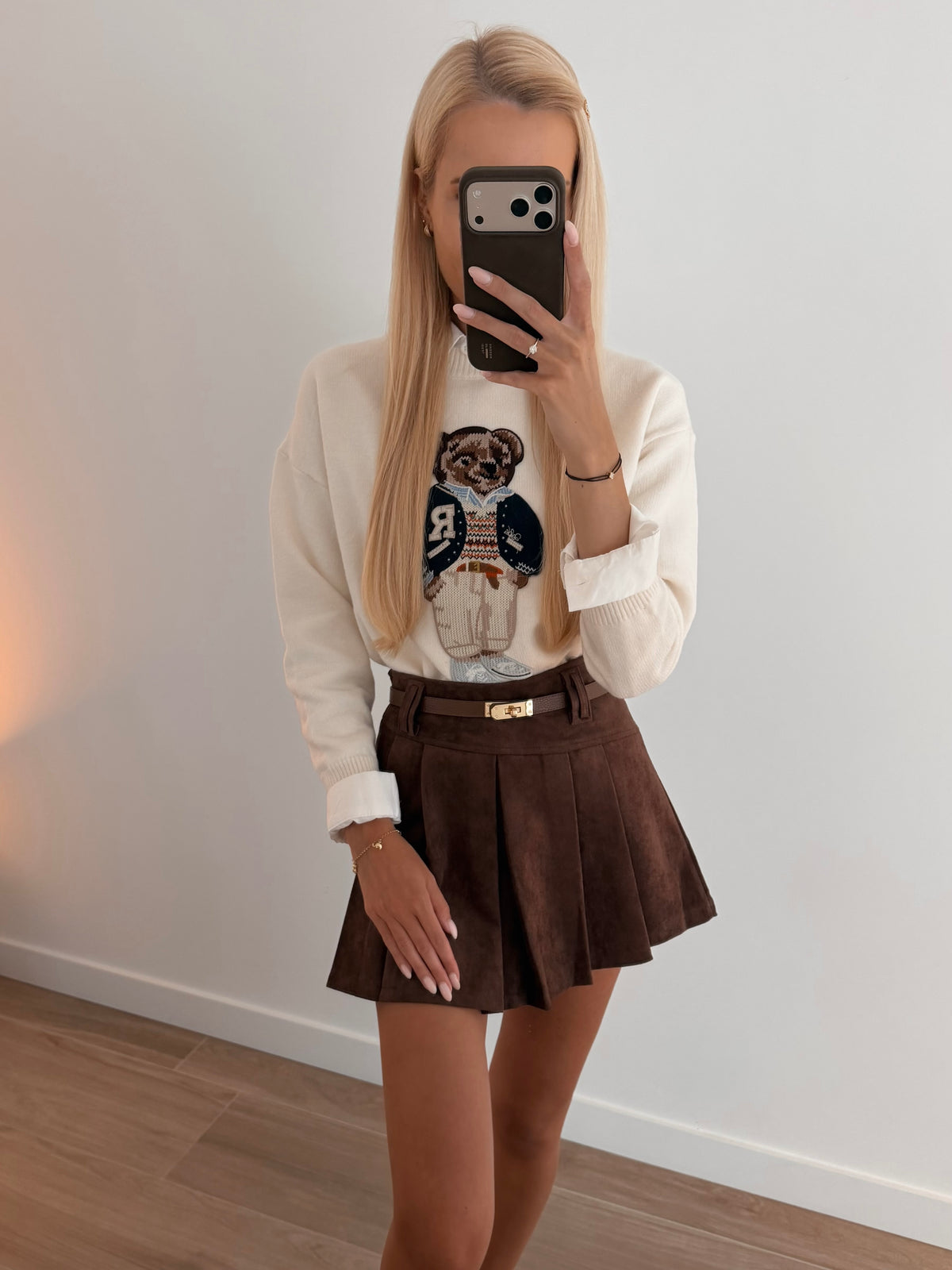 Cream Bear Sweater