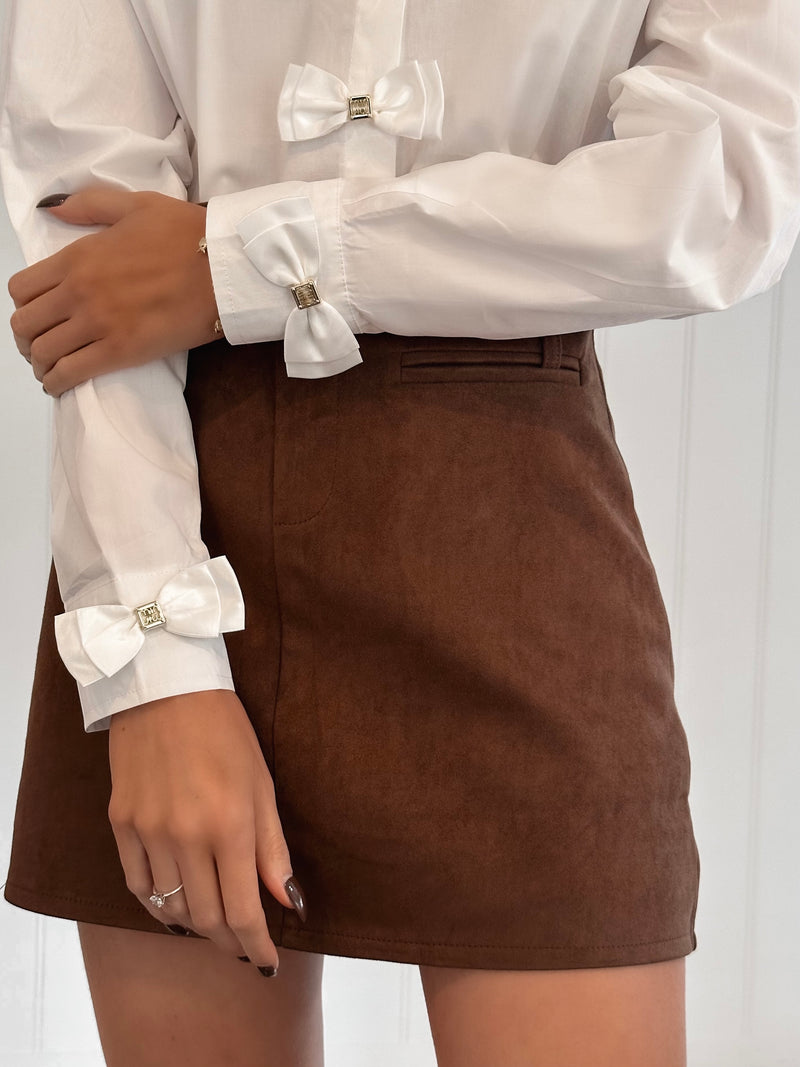 Classic White Bow Blouse