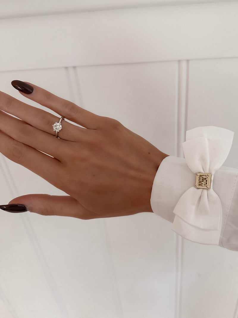 Classic White Bow Blouse