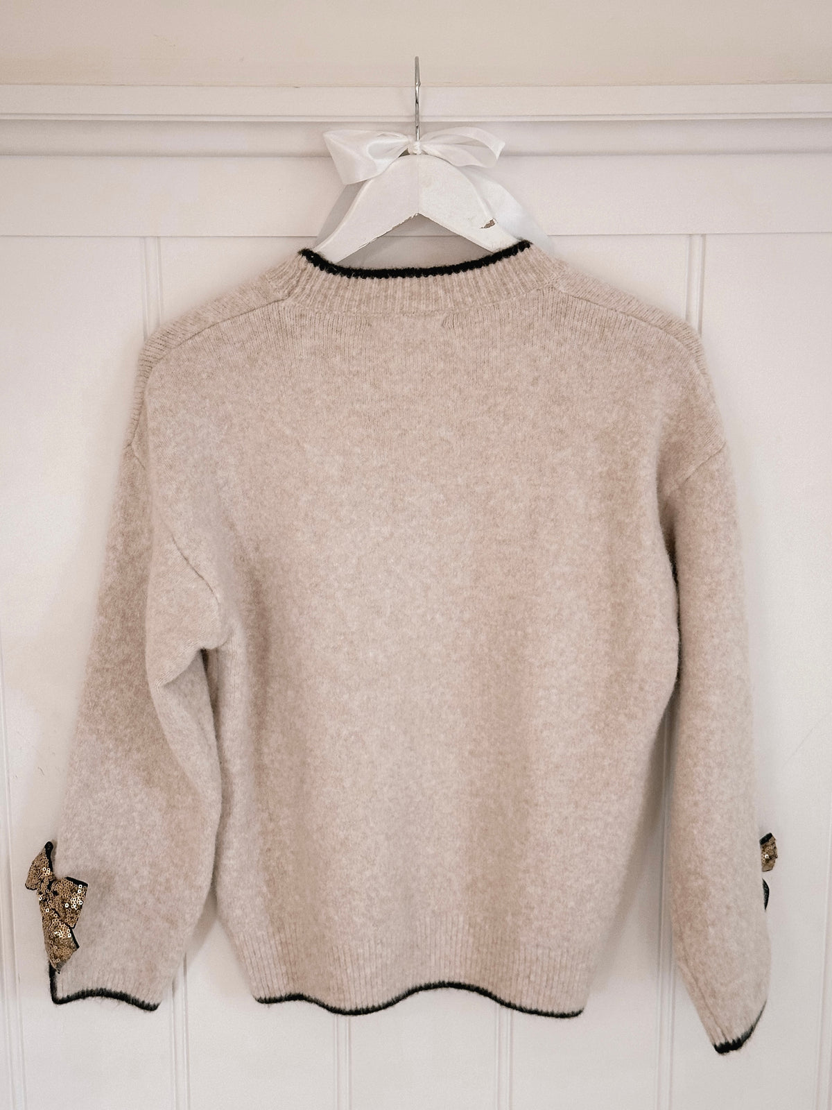 Cute Glitter Bow Sweater