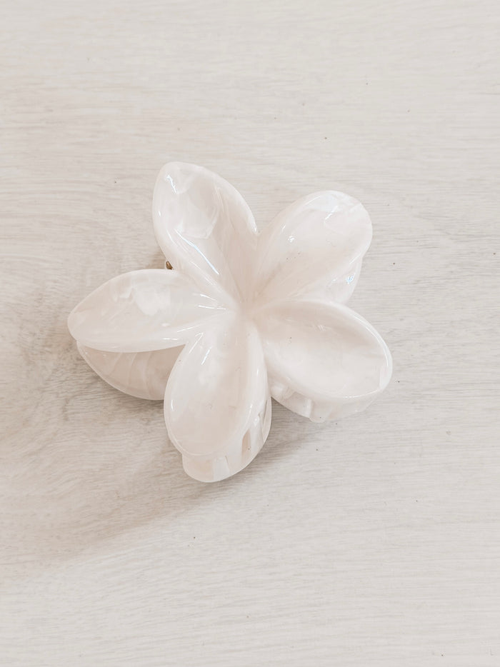 White Flower Hair Clip