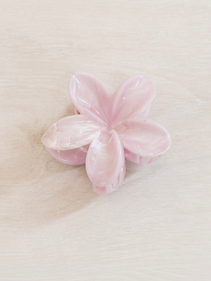 Pink Flower Hair Clip