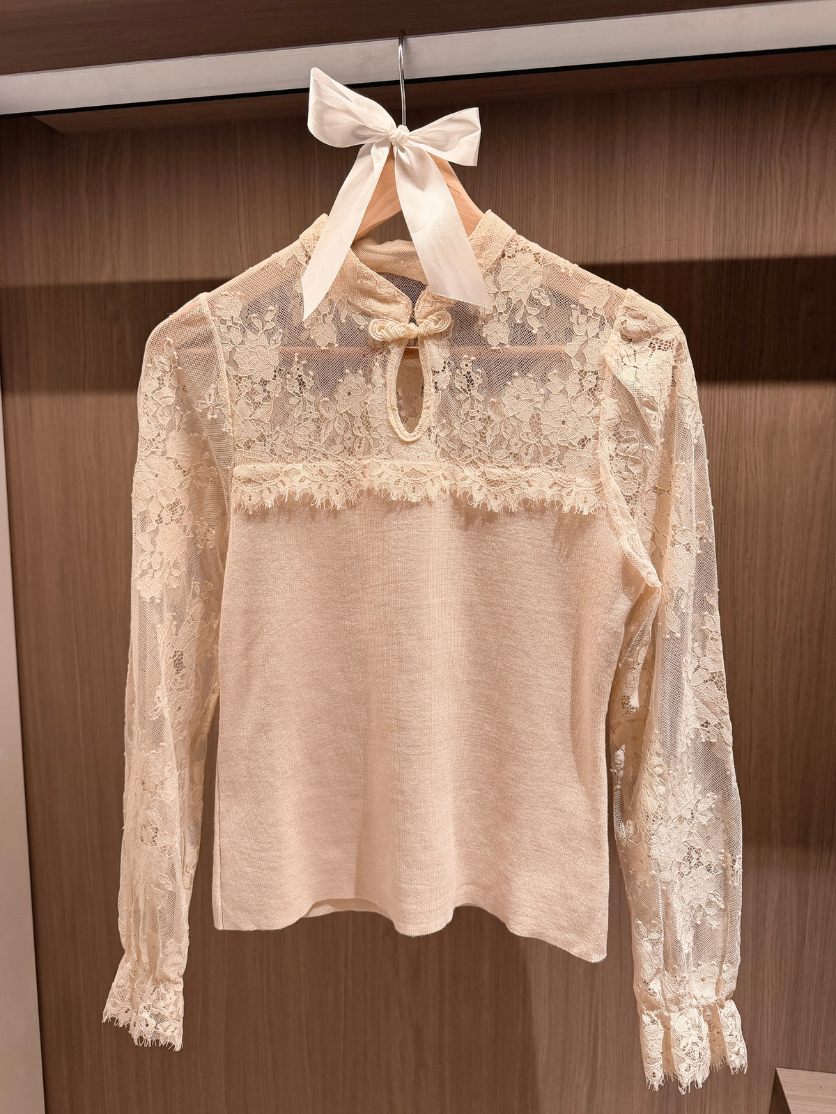 Love In Lace Beige Blouse