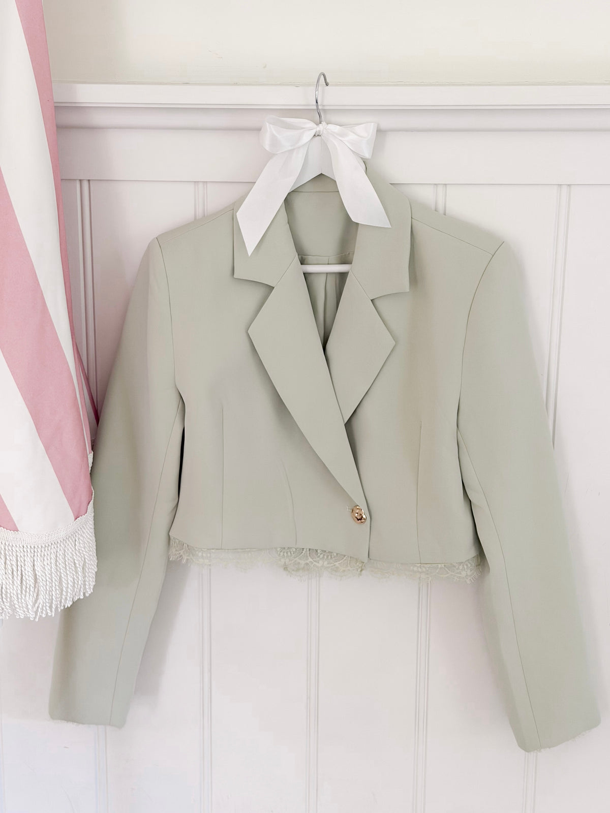 Pistachio Lace Blazer
