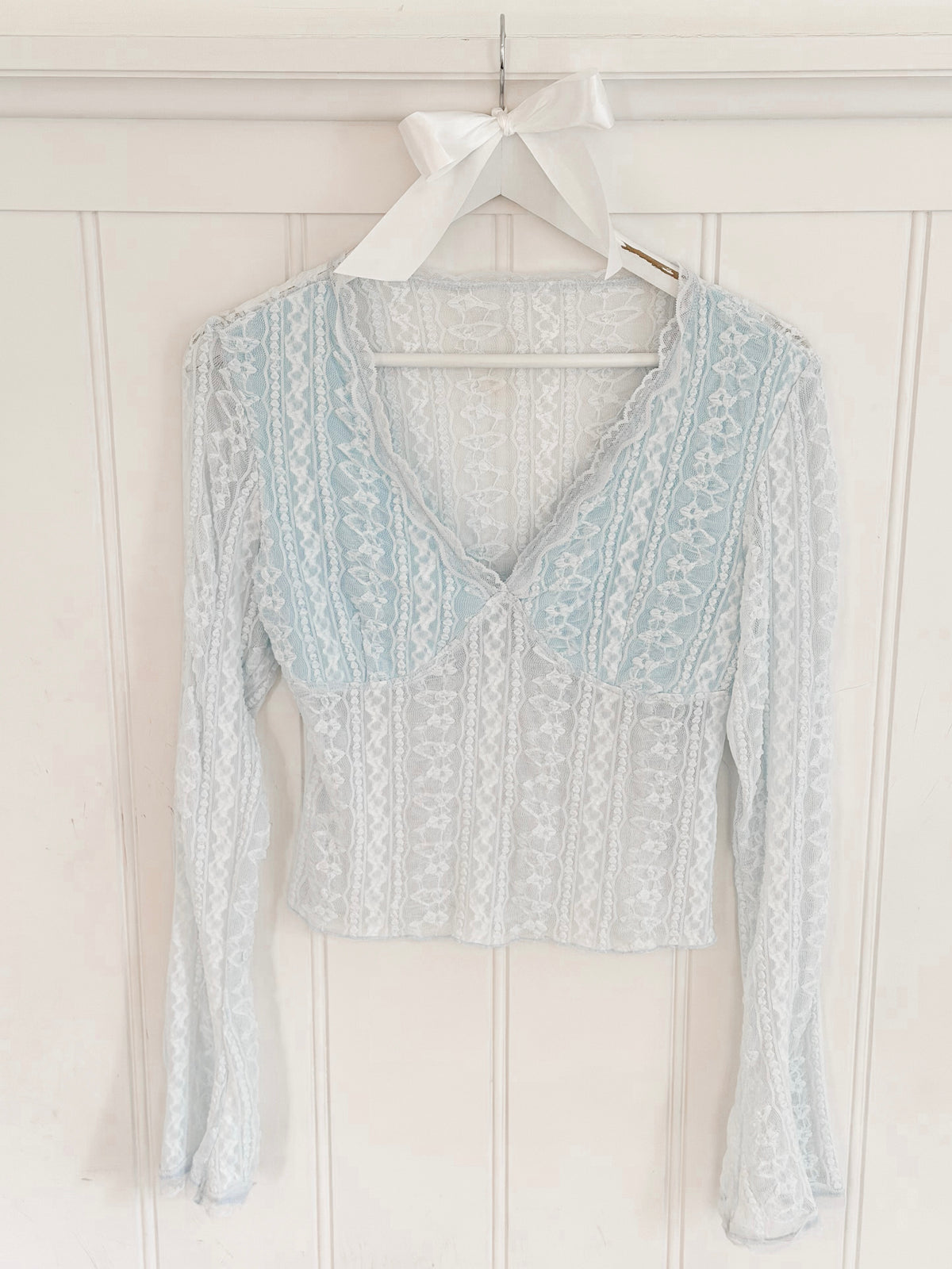 Lace in Turquoise Blouse