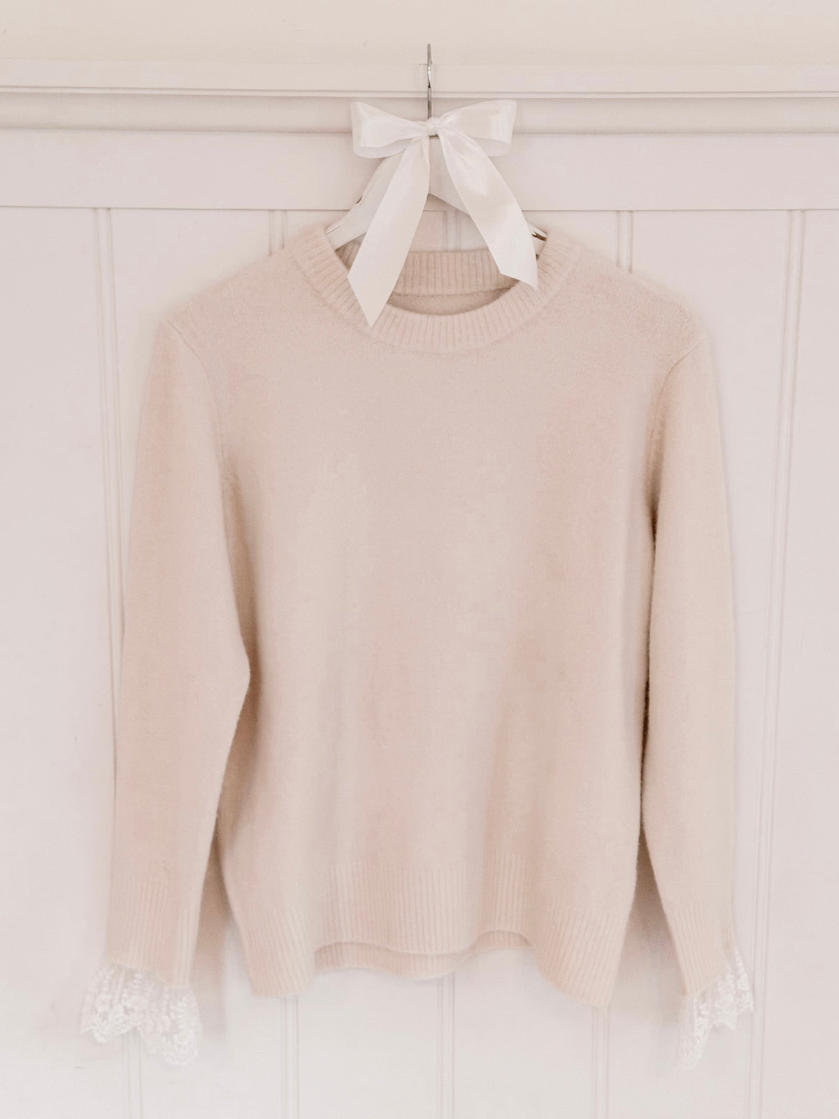Cream Lace Whisper Sweater