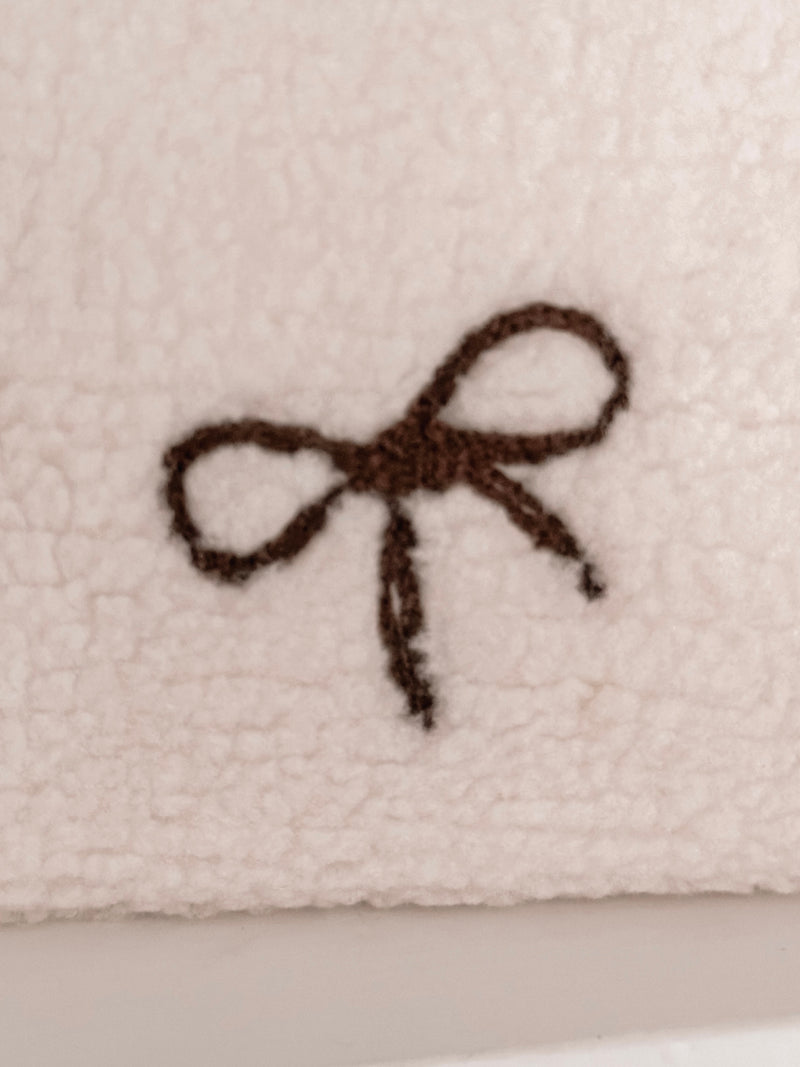 Teddy Makeup Bag - Cream