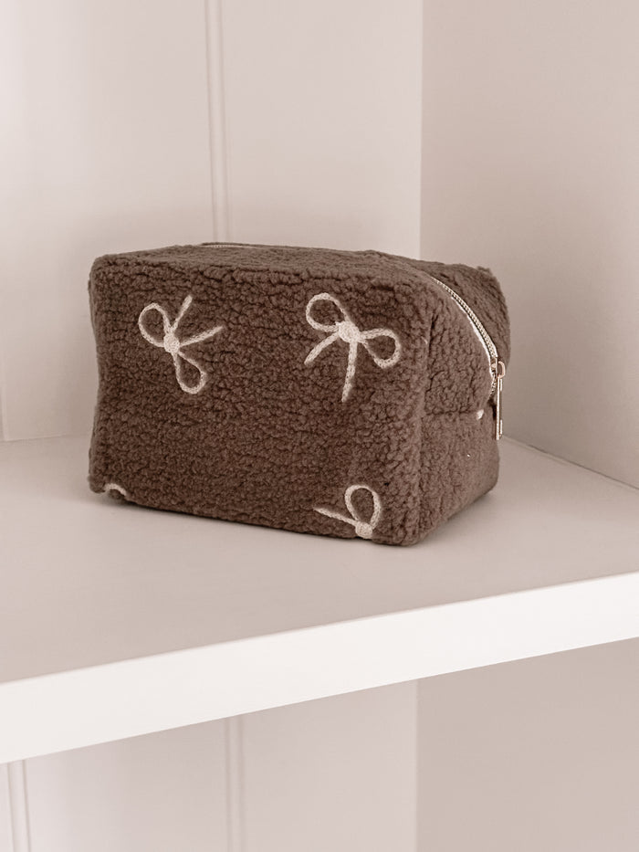 Teddy Makeup Bag - Brown