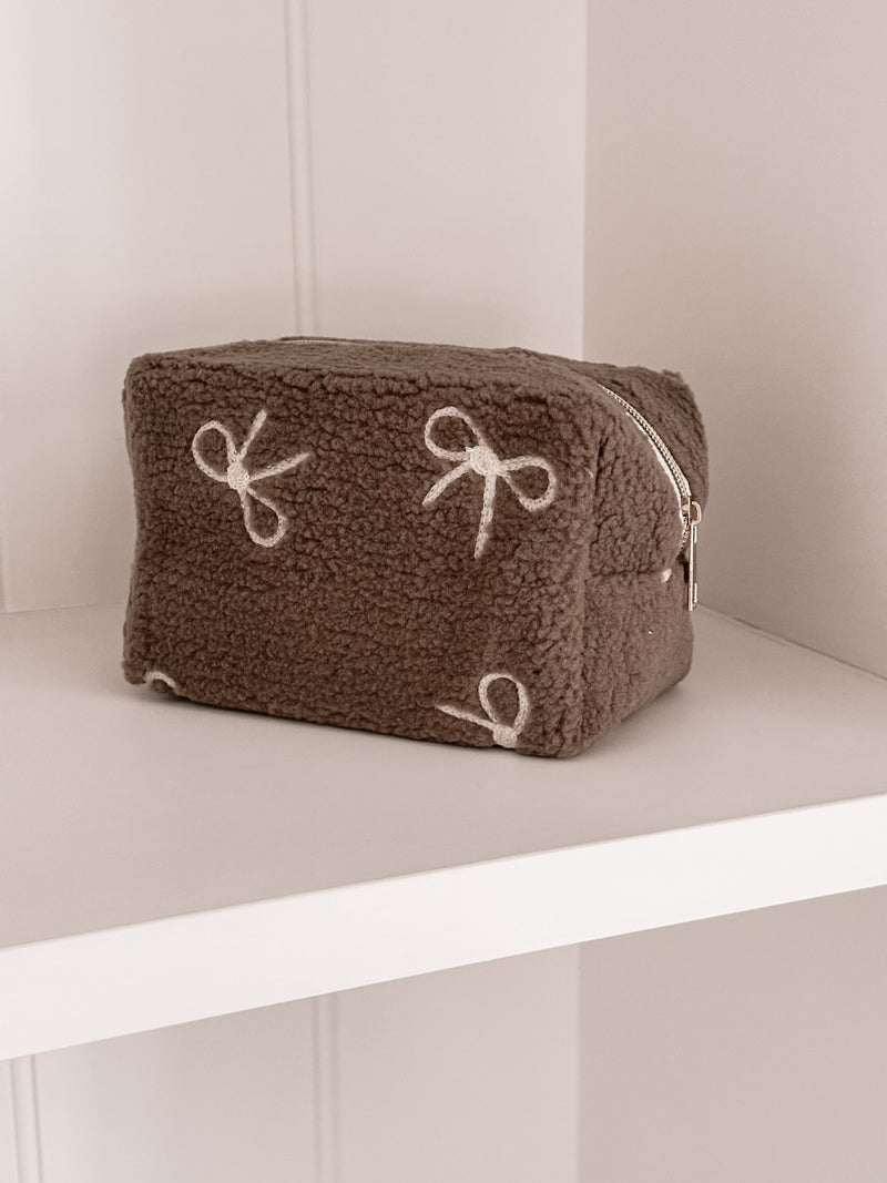 Teddy Makeup Bag - Brown