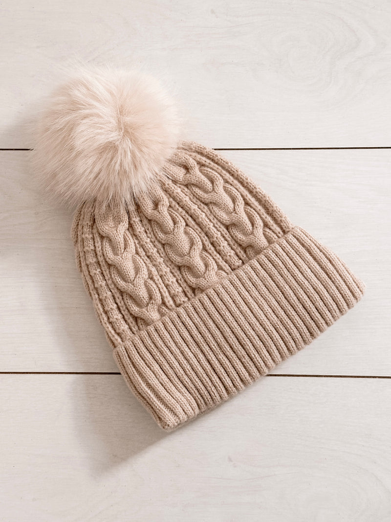 Cozy Beige Winter Hat