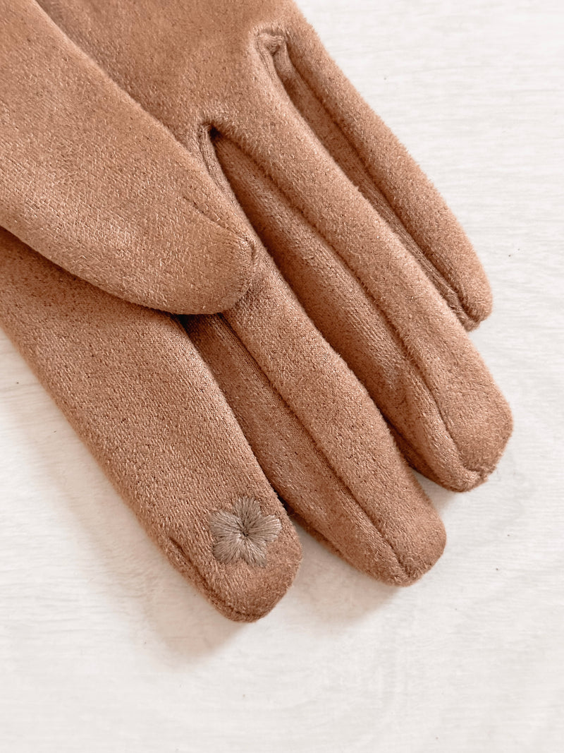 Camel Suede Gloves