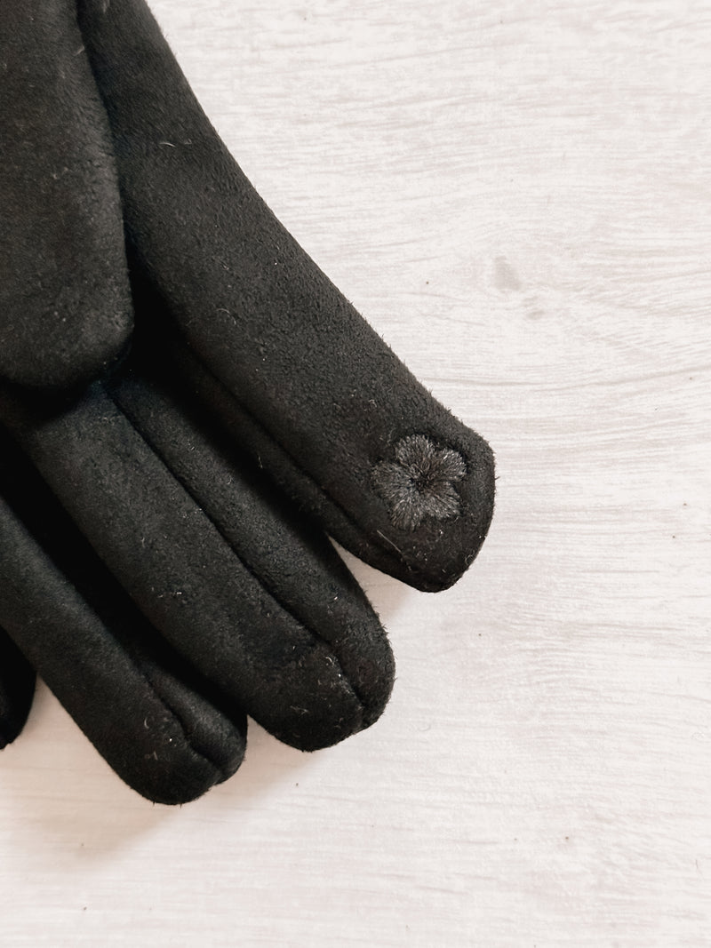 Black Suede Gloves