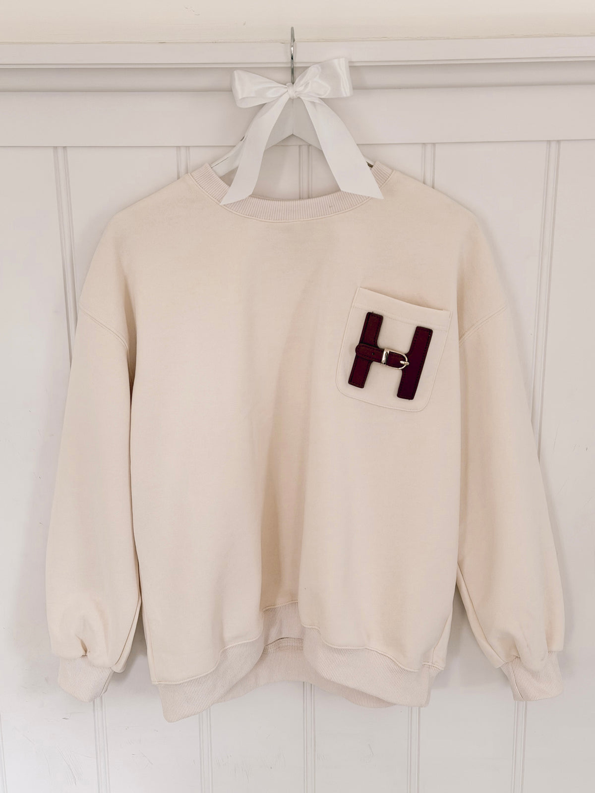 The Leather Detail Sweater