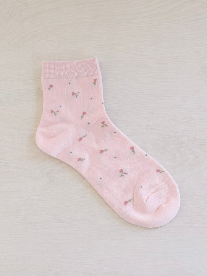 Blush Flower Socks
