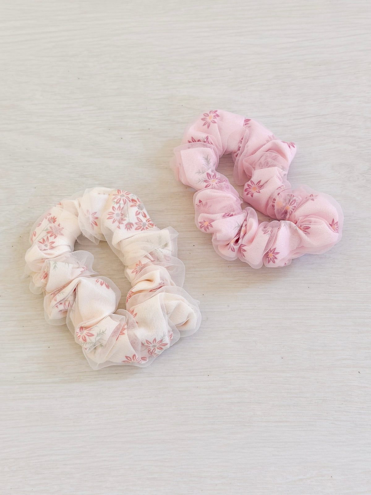 Blush Flower Scrunchie