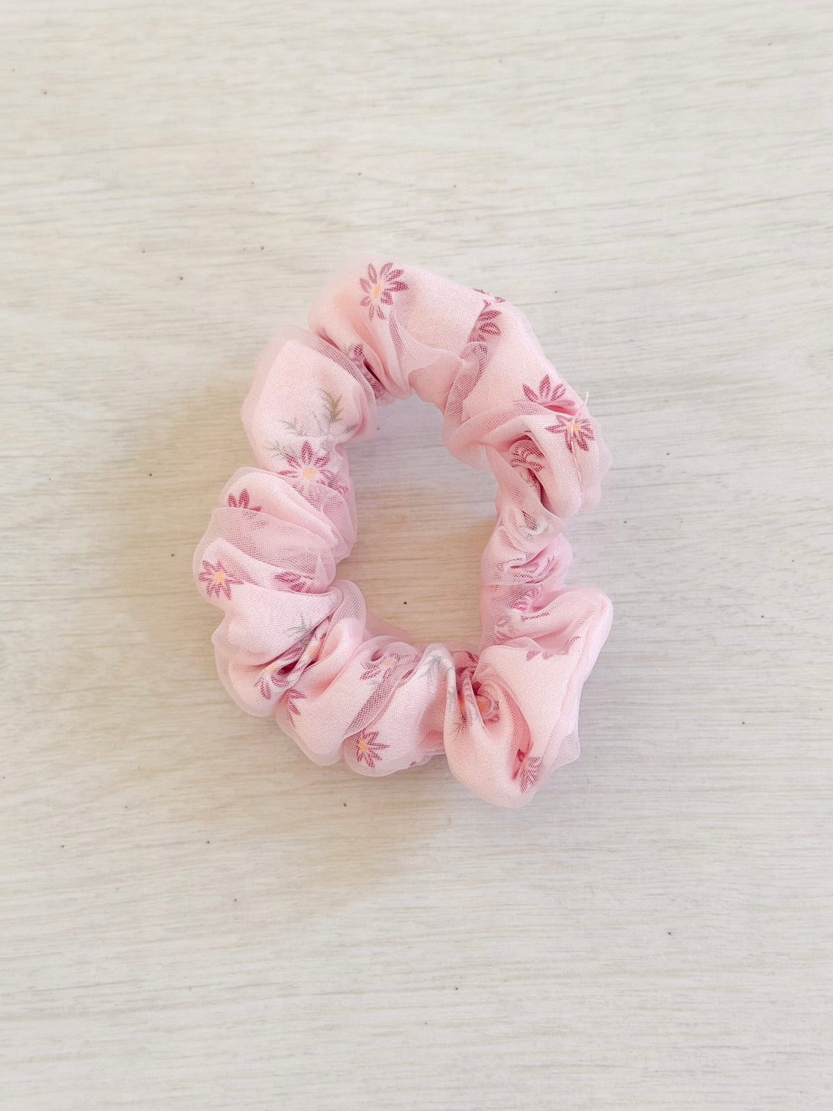 Blush Flower Scrunchie
