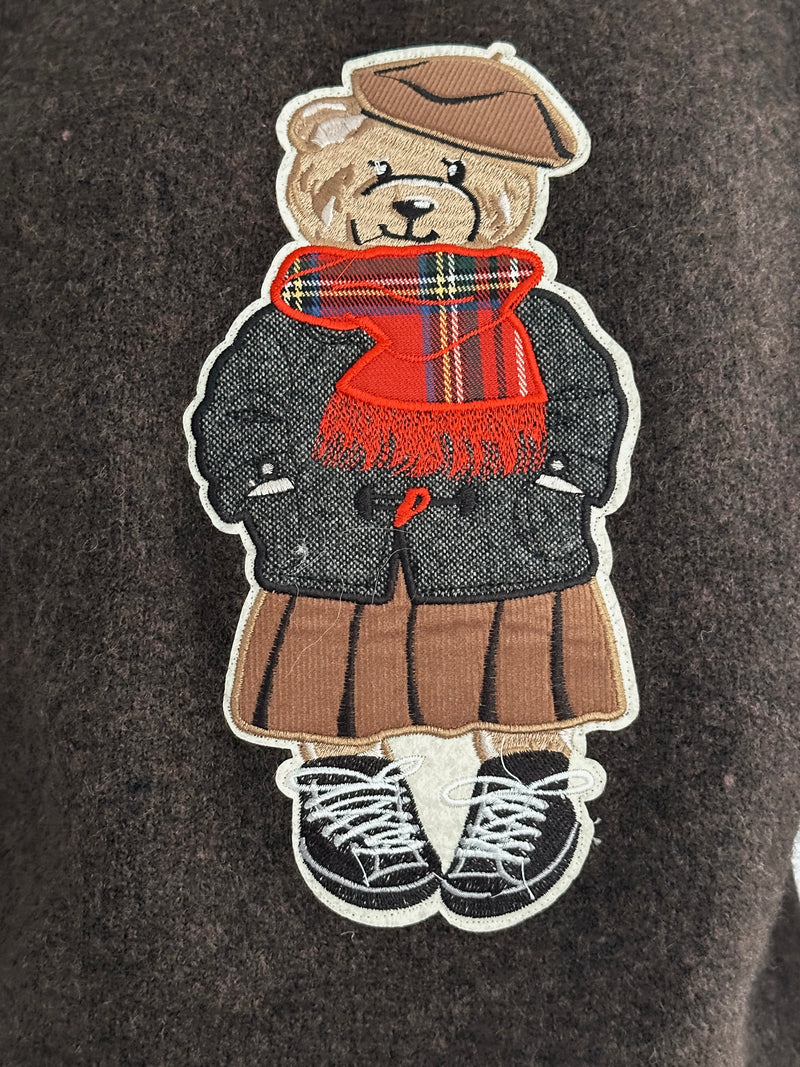 Autumn Chocolate Bear Sweater