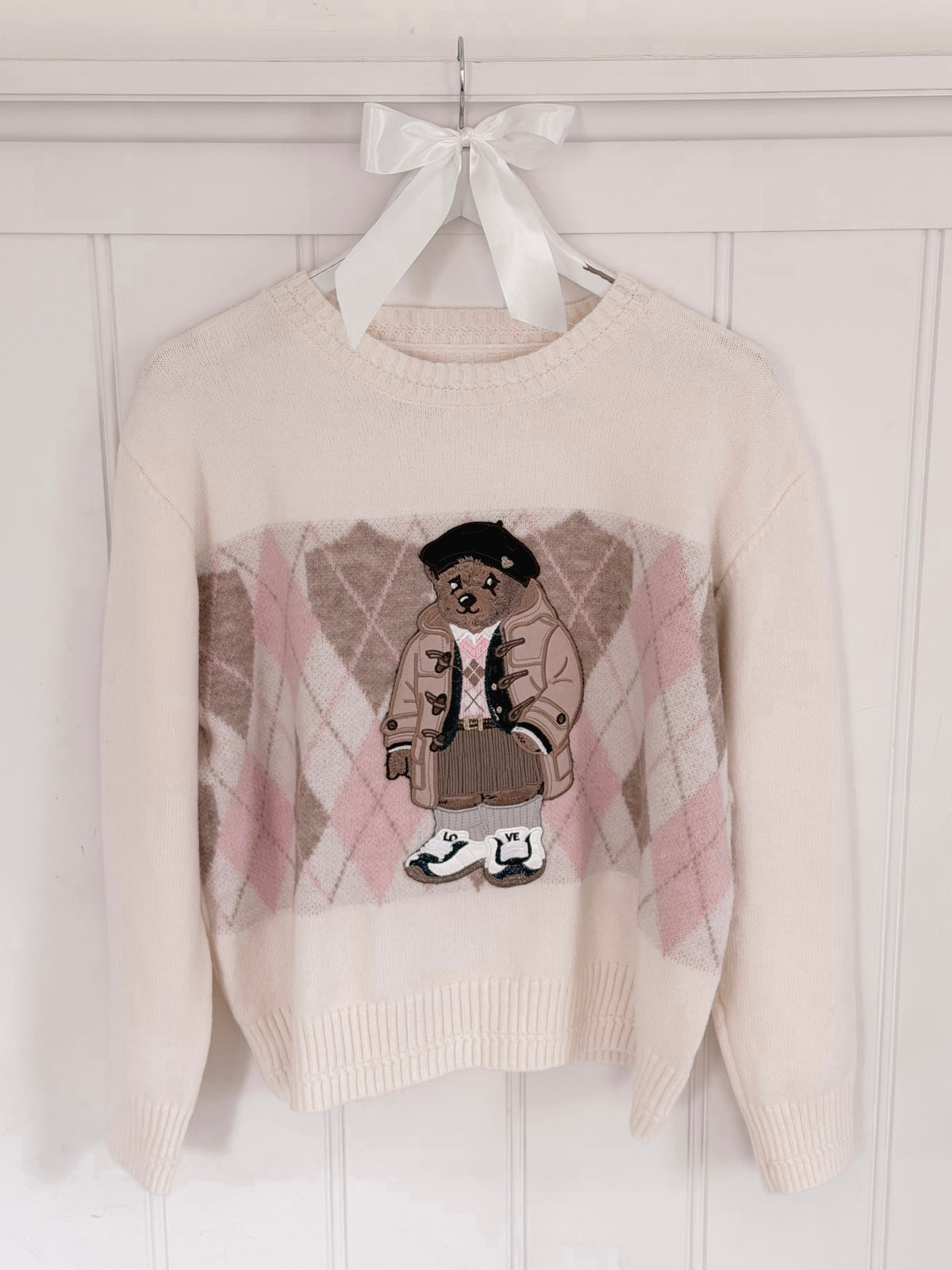 Cream Lovely Bear Sweater