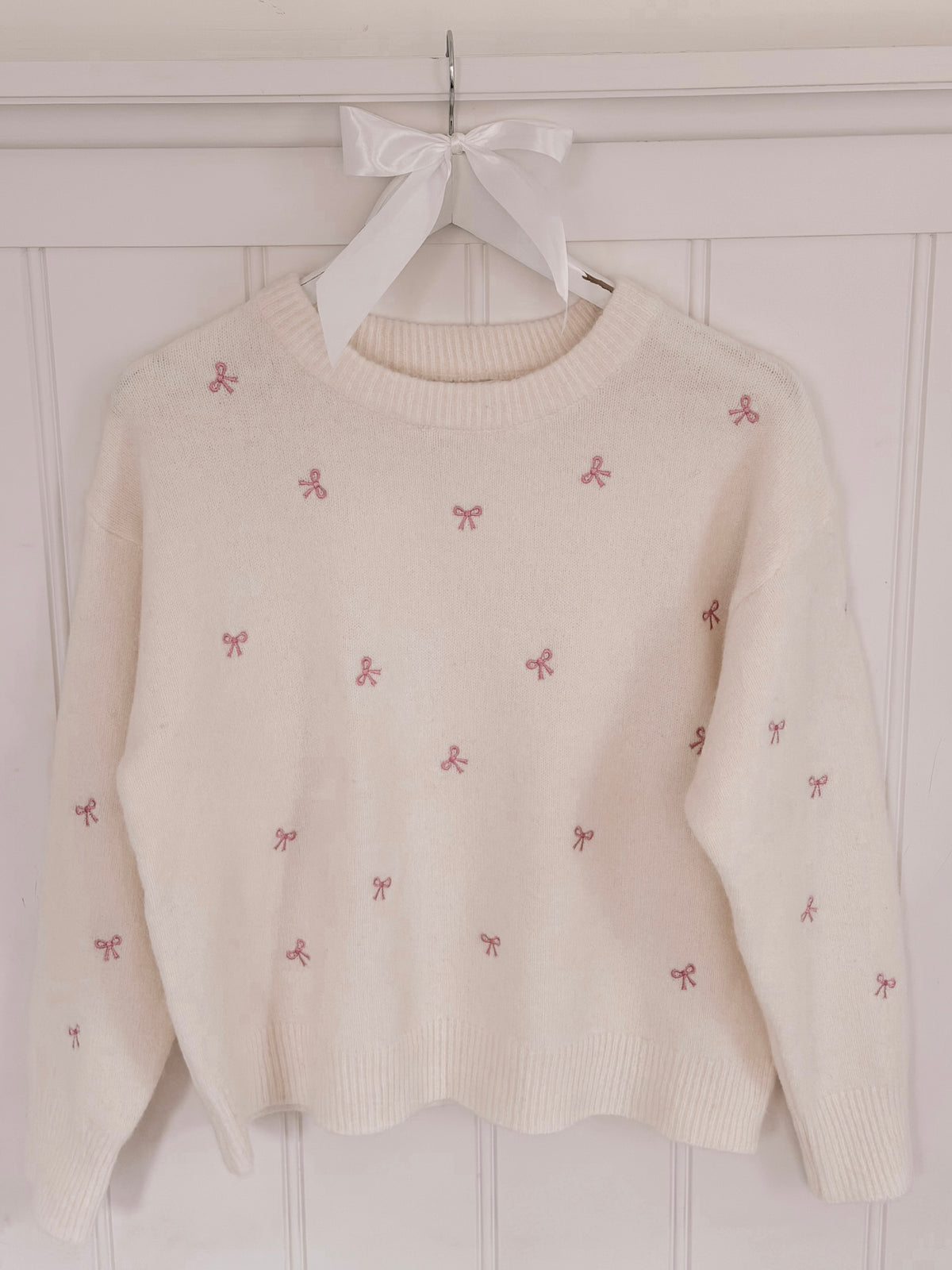 Cream Bow Sweater