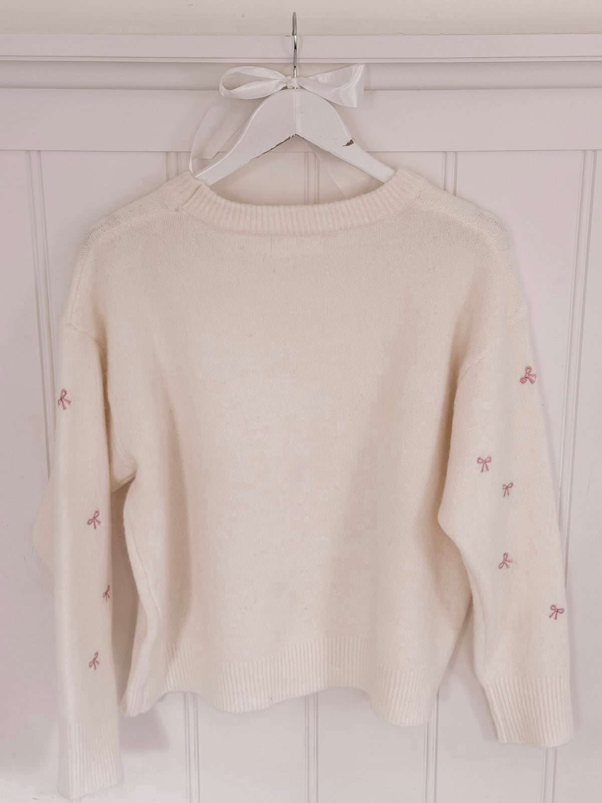 Cream Bow Sweater