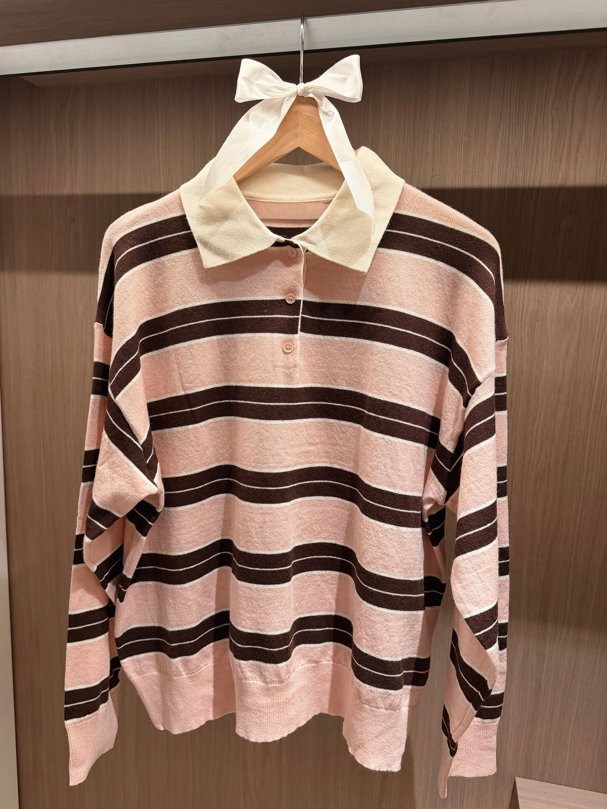 Chocolate Pink Polo Sweater