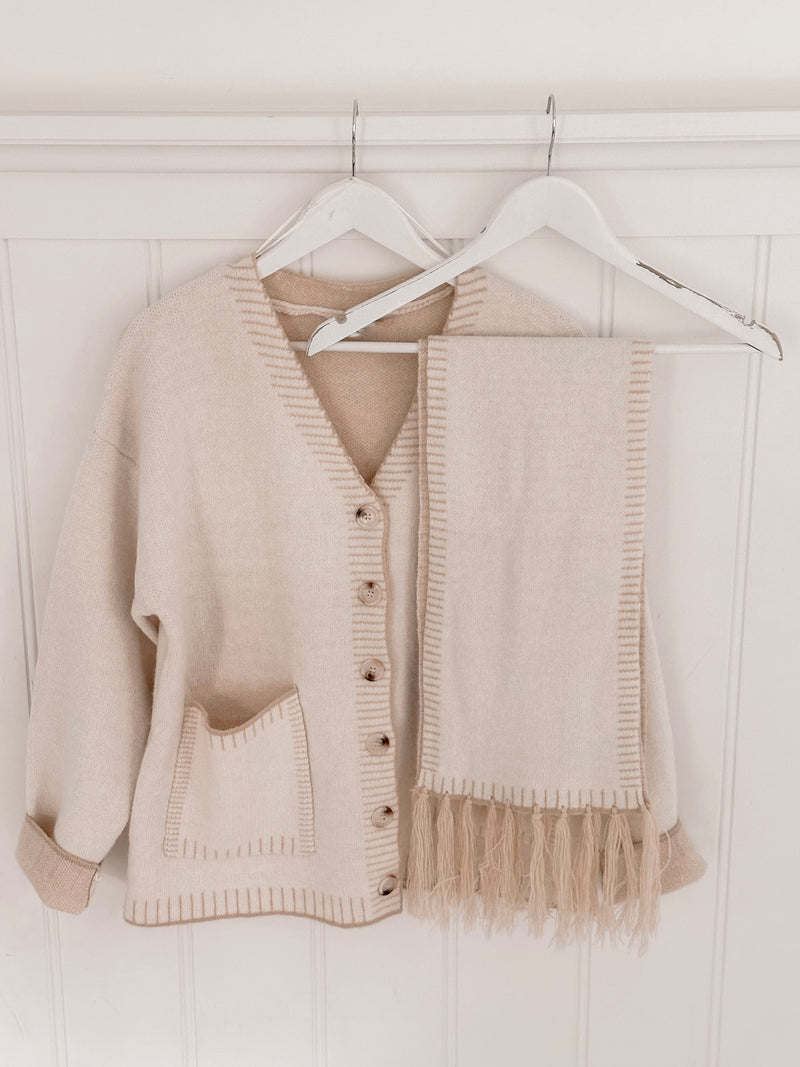 Café Cozy Cardigan Set