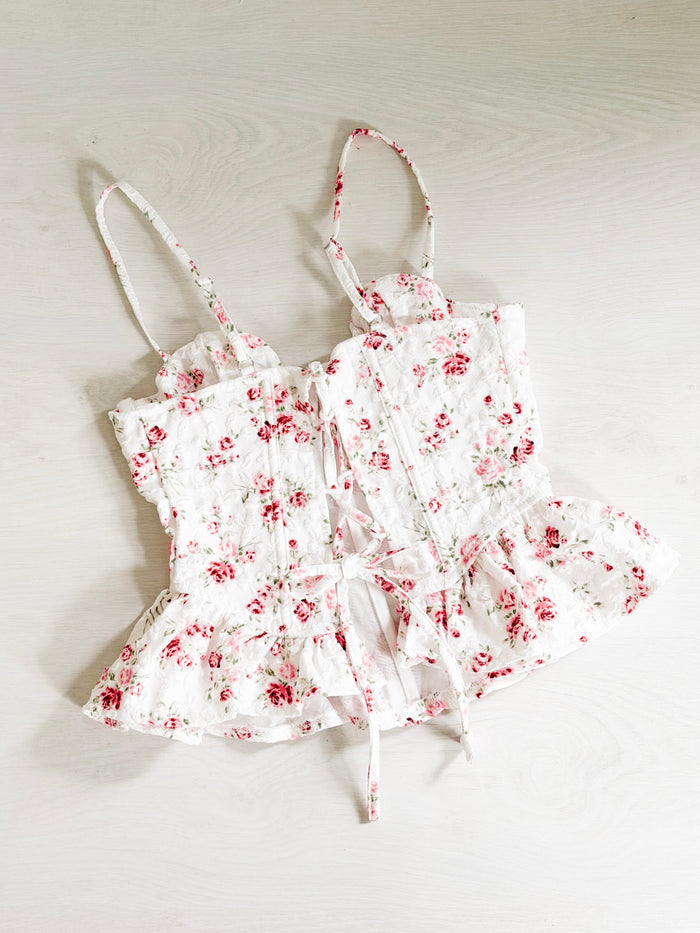 Maison Fleur Corset - Cherry
