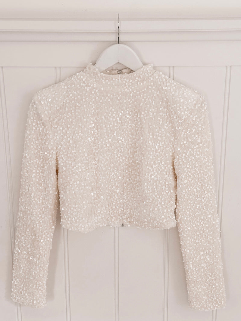 Cream Glitter Blouse