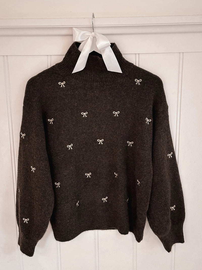 Cute Golden Bow Sweater