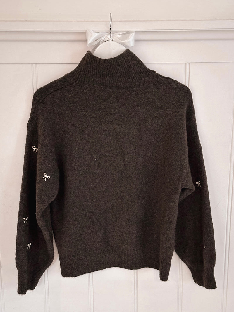 Cute Golden Bow Sweater