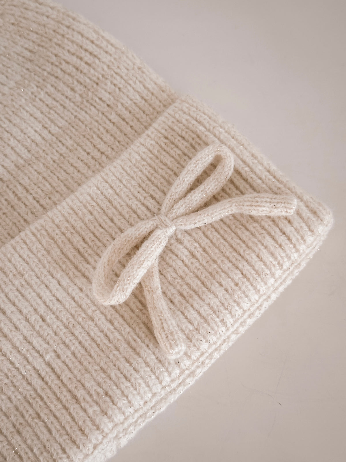 Cream Bow Hat