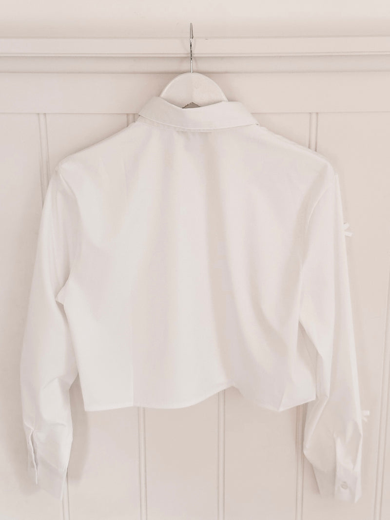 Classic White Bow Blouse