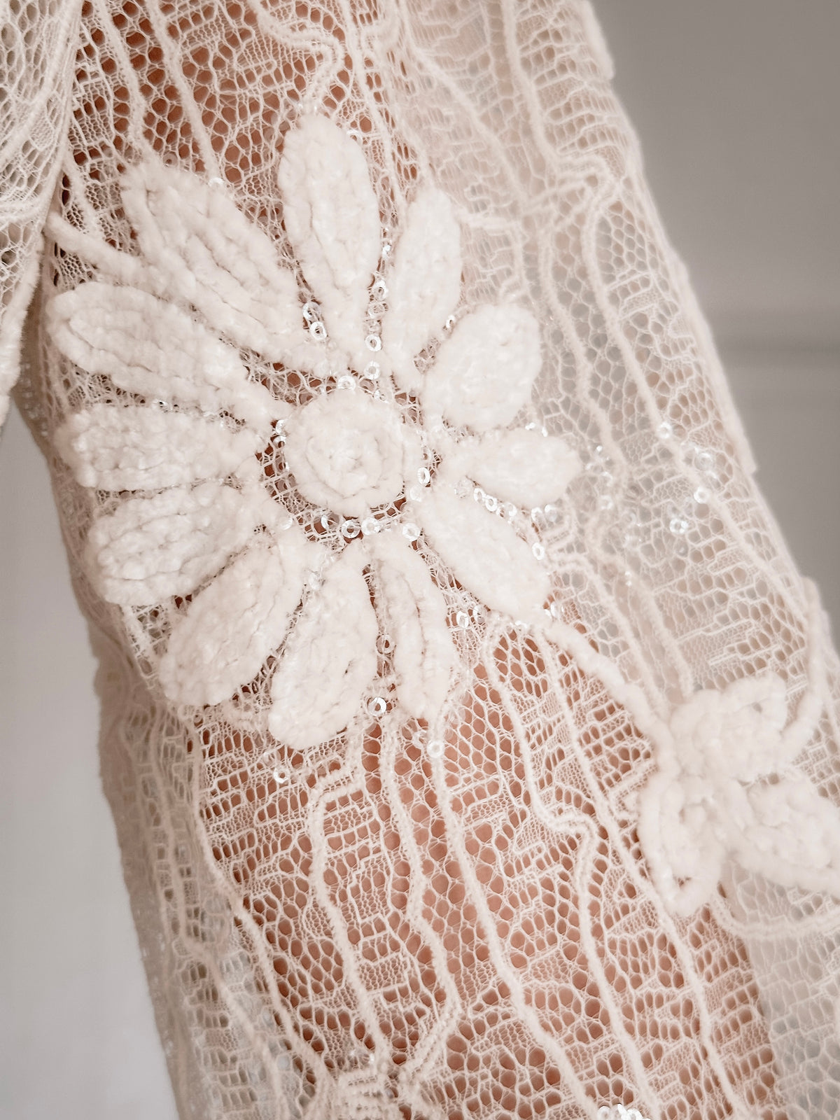 Cream Snow Flower Blouse