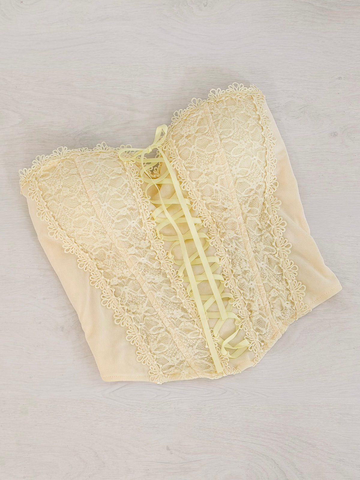 The Dreamy Lace Corset - Lemon