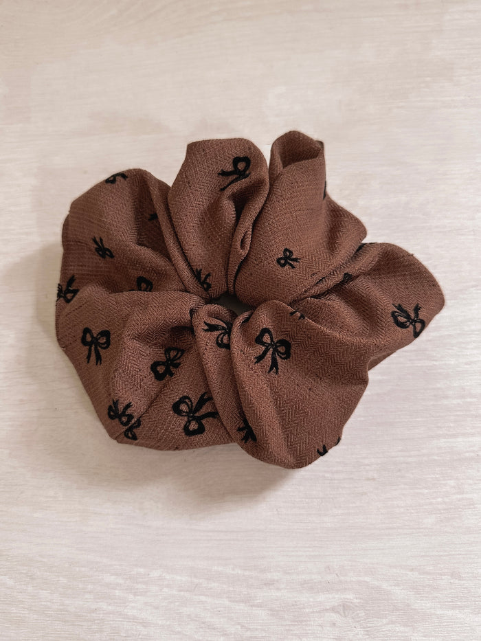 Chocolate Bow Scrunchie