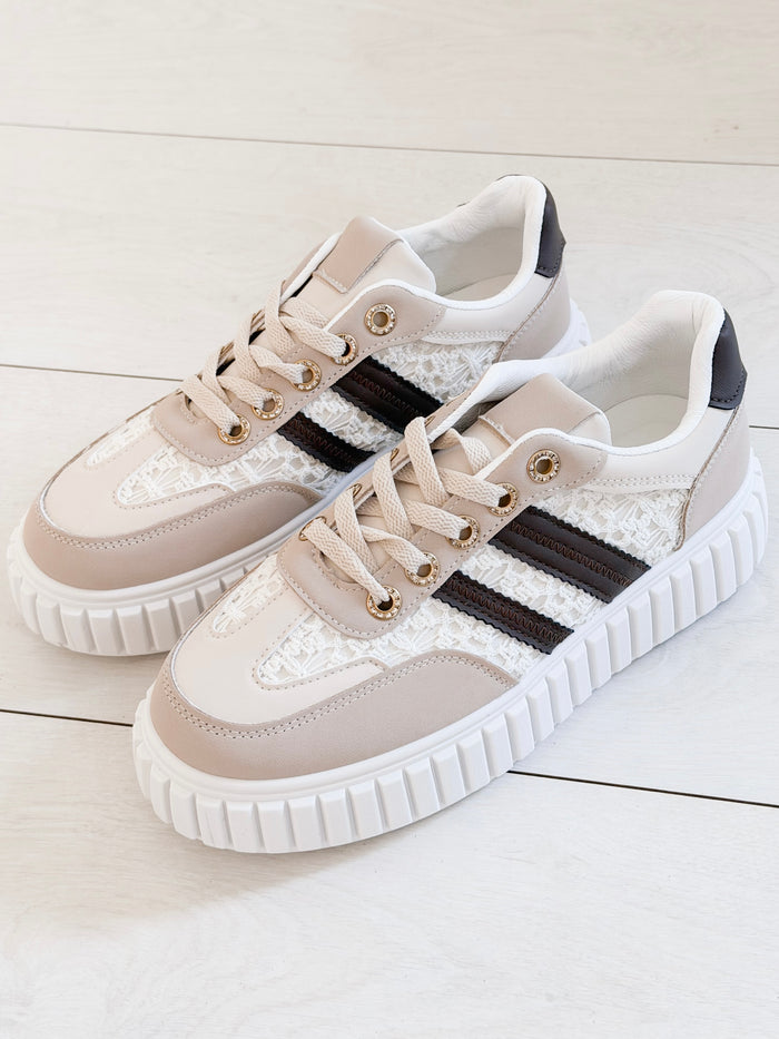 Leather & Lace Sneakers