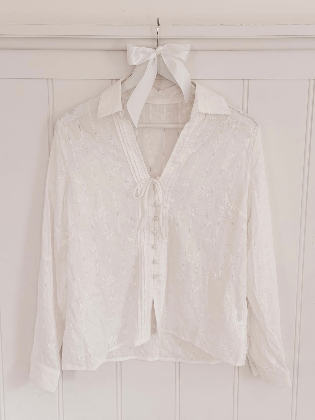 Cotton Bow Blouse
