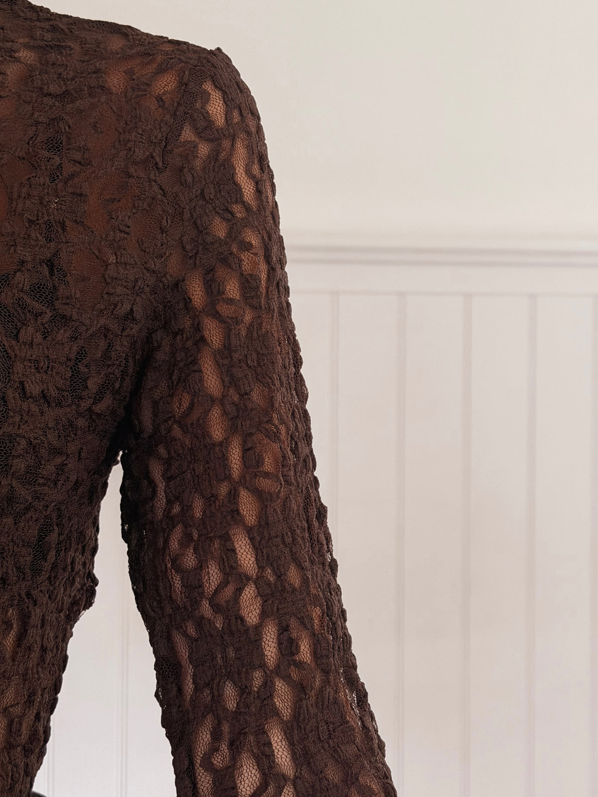 Espresso Lace Blouse