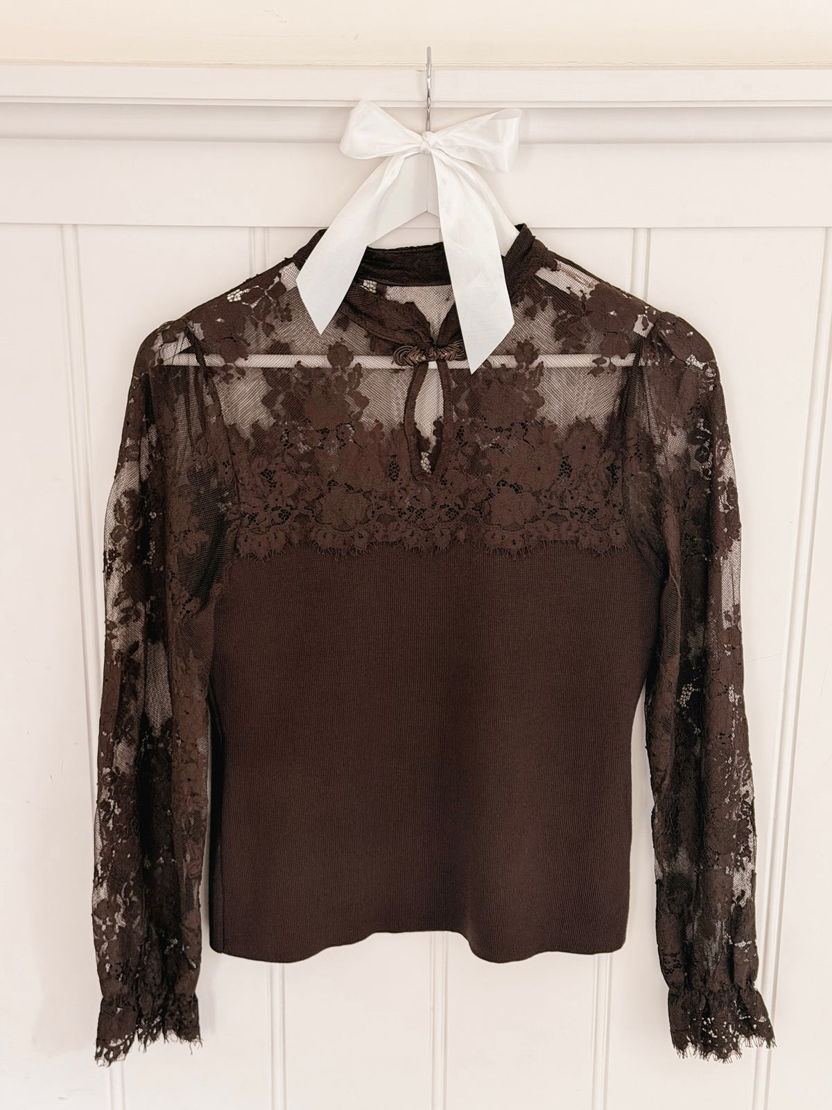 Love In Lace Chocolate Blouse