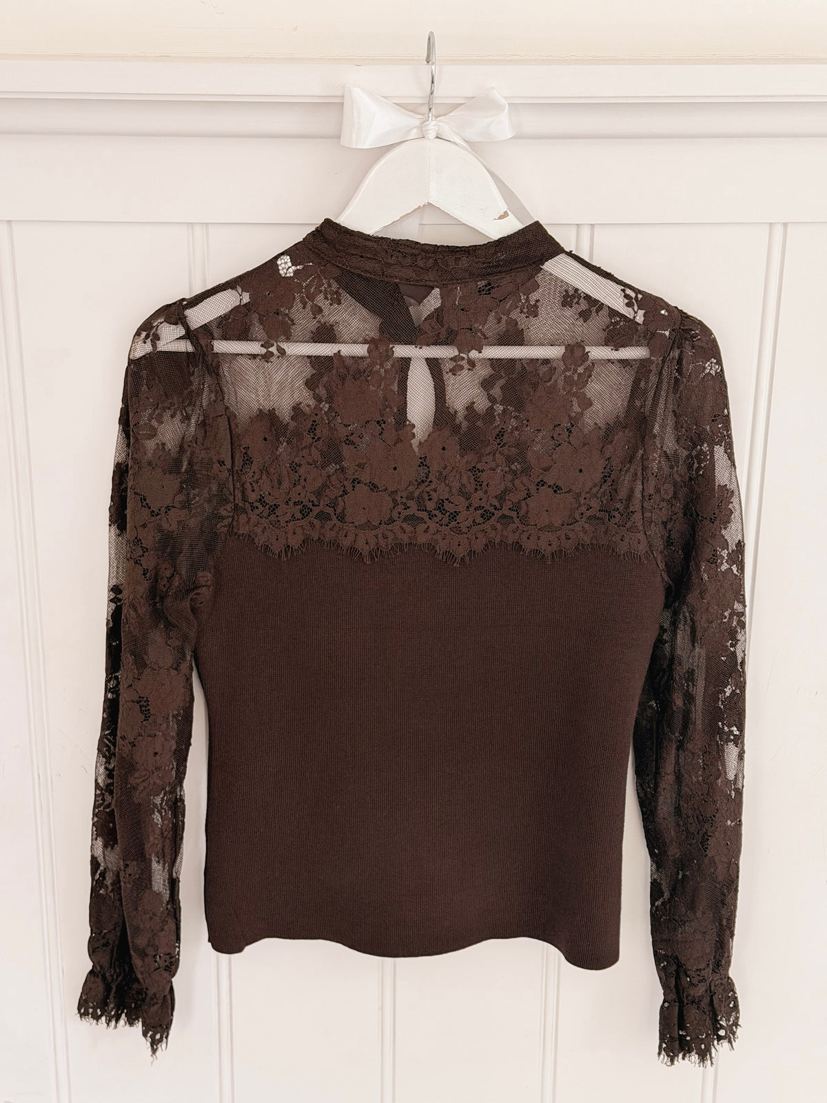 Love In Lace Chocolate Blouse