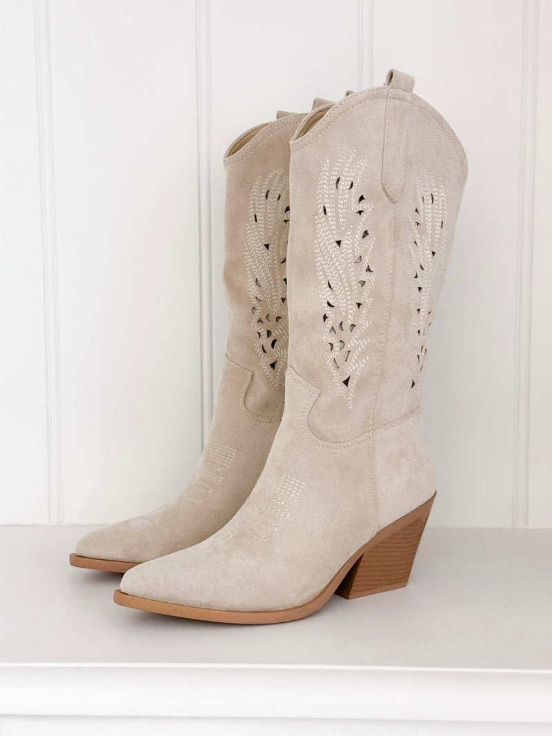 Summer Suede Cowboy Boots