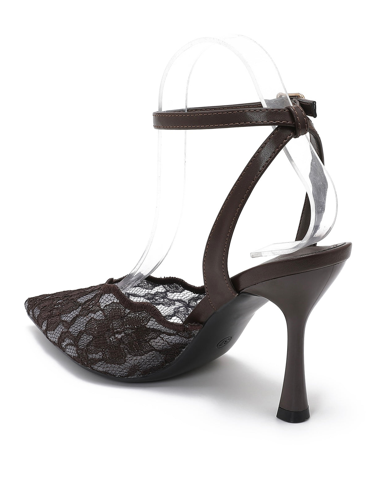 Chocolate Lace High Heels