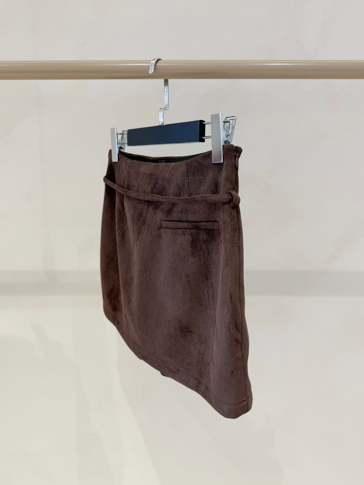 Brownie Suede Skirt