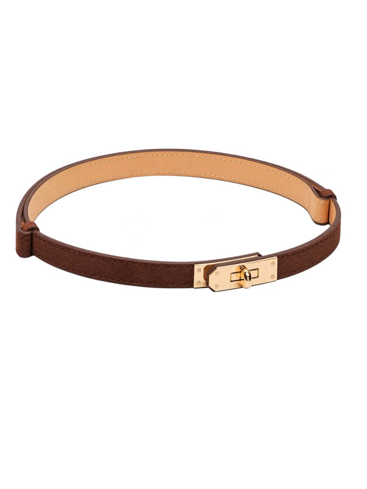 The Chocolate Suede Saddle Belt