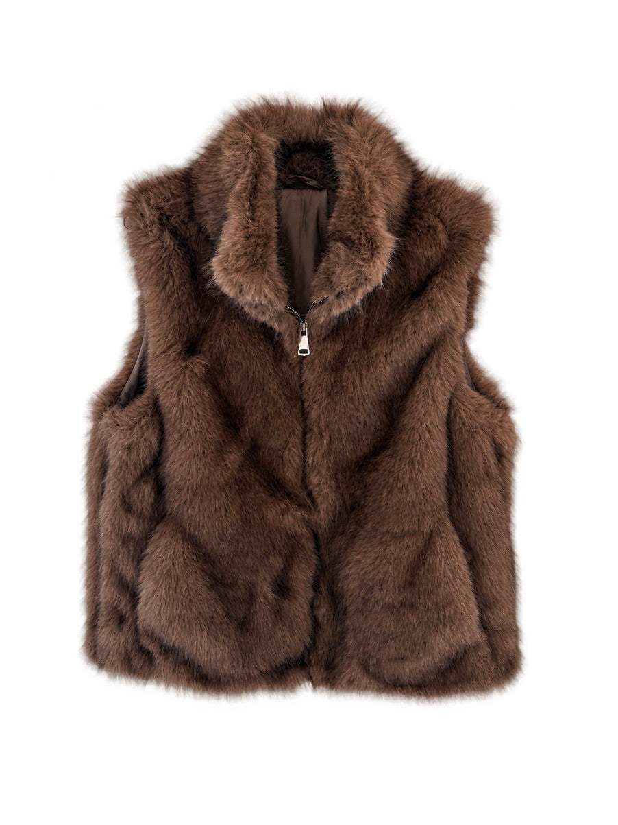 Chocolate Fur Bodywarmer