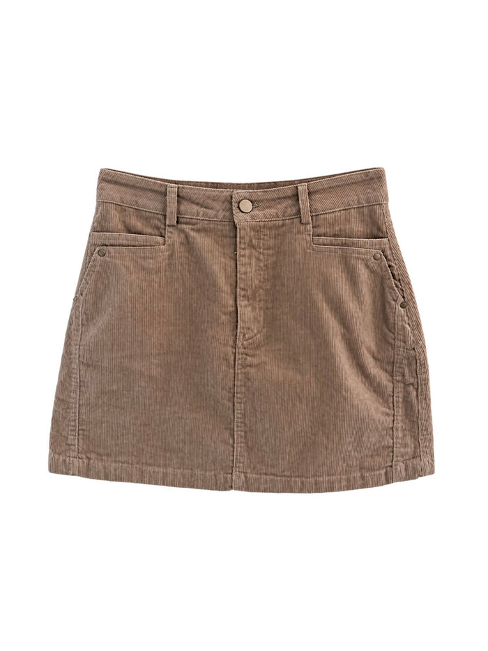 Taupe Corduroy Skirt